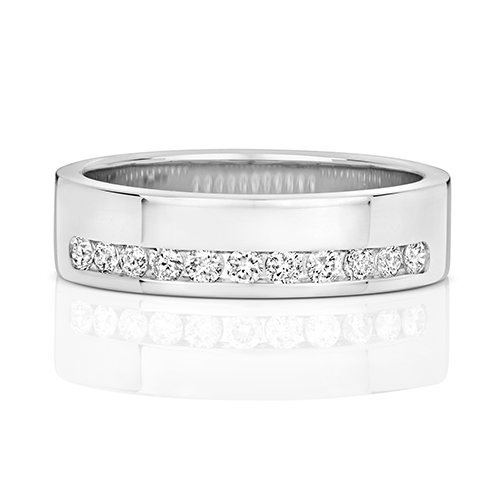18ct White Gold Eternity Ring with Channel Set Diamonds