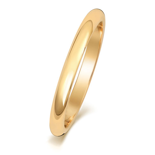 9ct Yellow Gold Wedding Ring D Shape Band 2mm - Image 2