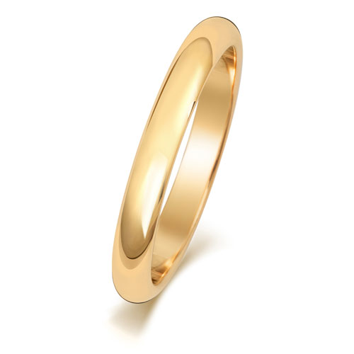 9ct Yellow Gold Wedding Ring D Shape Band 2.5mm - Image 2
