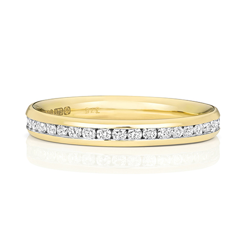 18ct Yellow Gold Eternity Ring with Channel Set Diamonds
