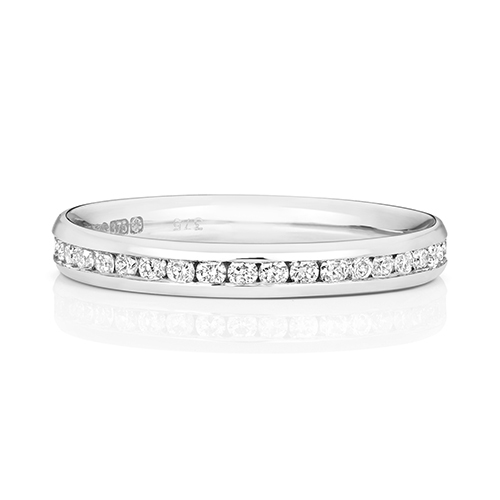 18ct White Gold Eternity Ring with Channel Set Diamonds