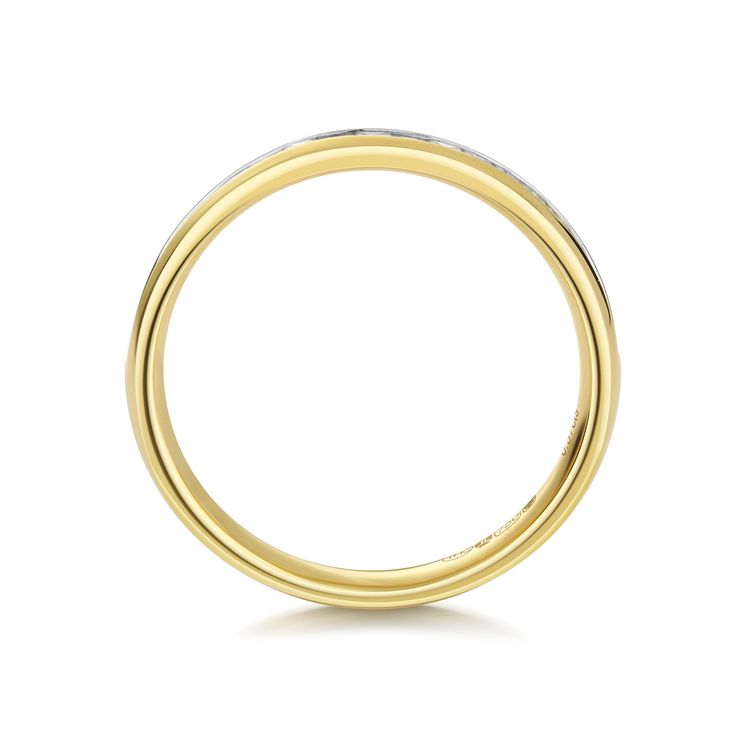 18ct Yellow Gold PCut Eternity Ring with Channel Set Diamonds Wedding Band (2.30g - 2.75g) - Image 3