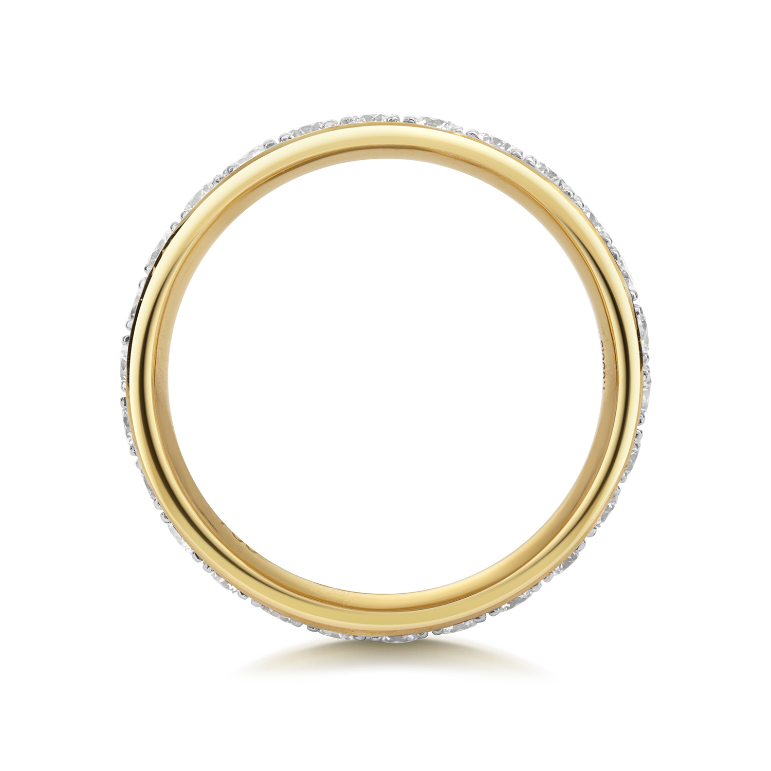 18ct Yellow Gold Eternity Ring with Channel Set Diamonds Wedding Band (2.30g - 3.30g) - Image 3
