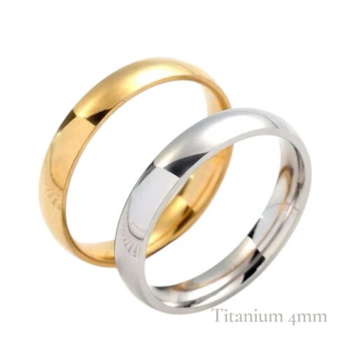Titanium Grade 23 Promise Wedding Ring 4mm