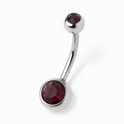 316L Surgical Steel Belly Bar Ring- Purple