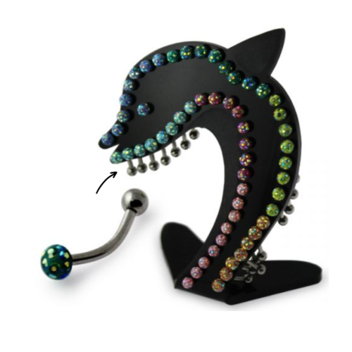 Curved Barbell with Epoxy Ball