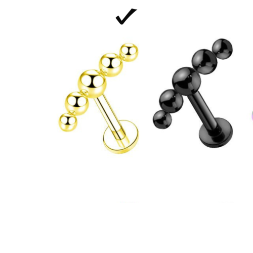 Titanium Threaded Flatback