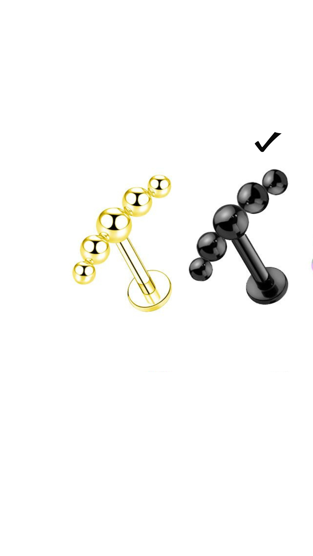 Titanium Threaded Flatback