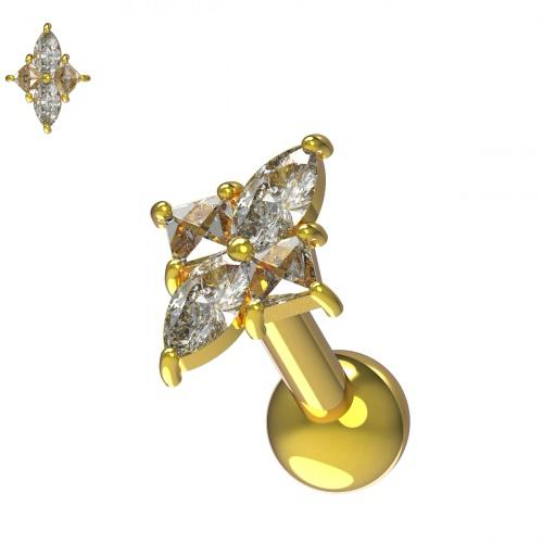 Floral Flower Ear Stud