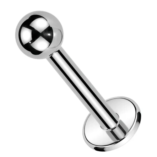 316L Surgical Steel Labrets With Ball Flatback - Silver