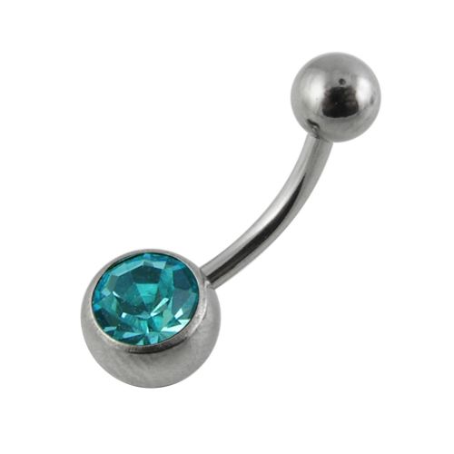 Single Jewelled Belly Bar
