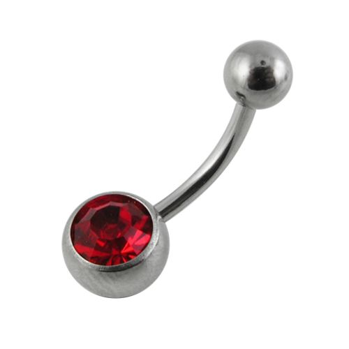 Single Jewelled Belly Bar