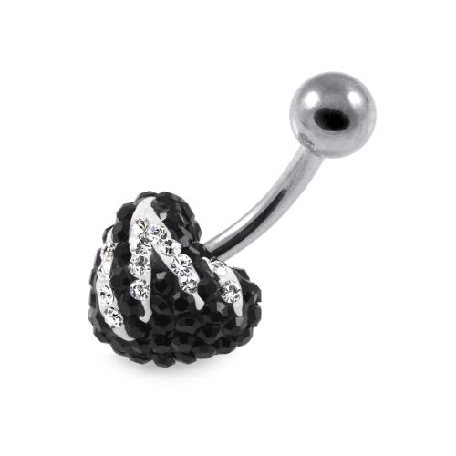 Heart Shaped Curved Belly Bar