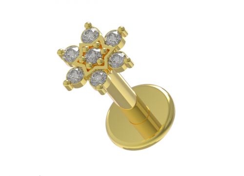 Jewelled Flower Stud