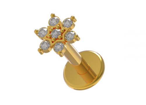 Jewelled Flower Stud