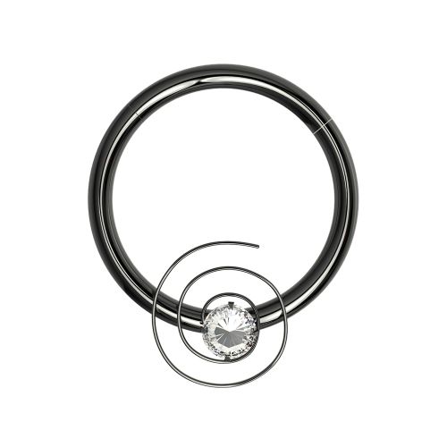 Jewelled Swirl Clicker Ring