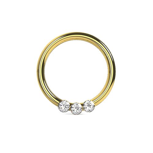 Triple CZ Jewelled Classic Clicker