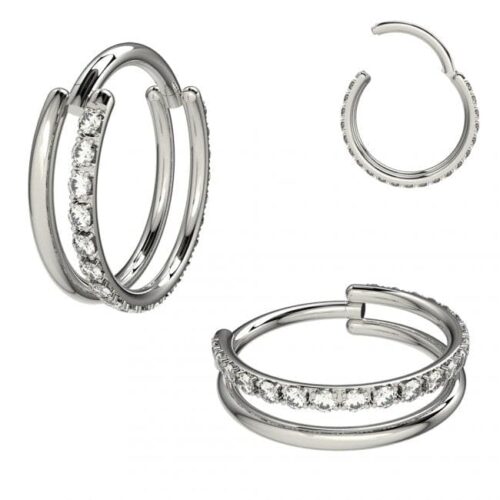 Double Hoop Clicker Ring