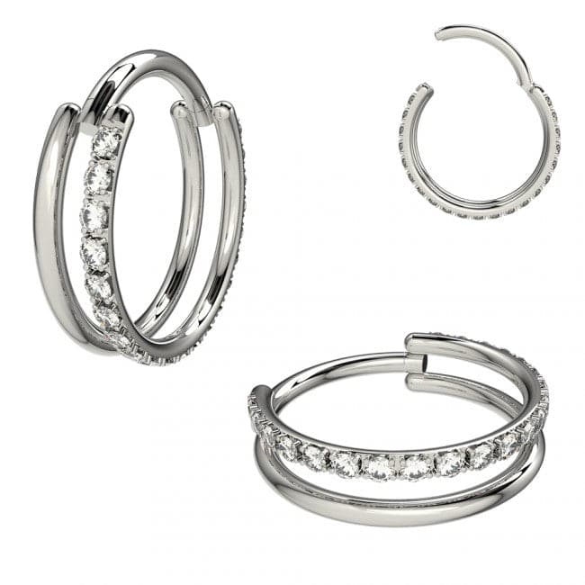 Double Hoop Clicker Ring