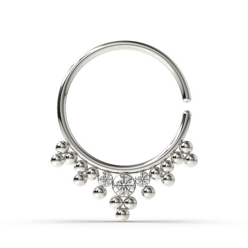 Dotted Ornate Tribal Septum Ring