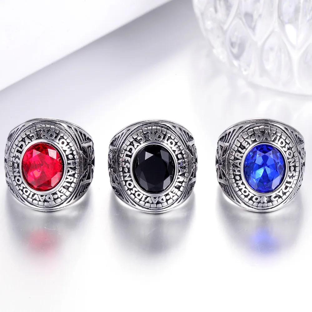 316L Surgical Steel Biker Rings -Red - Image 2