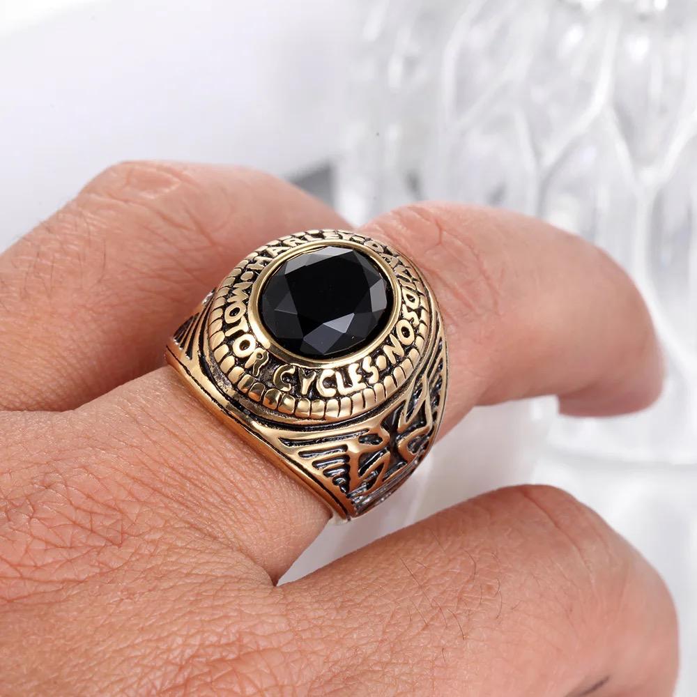 316L Surgical Steel Biker Rings- Black - Image 4