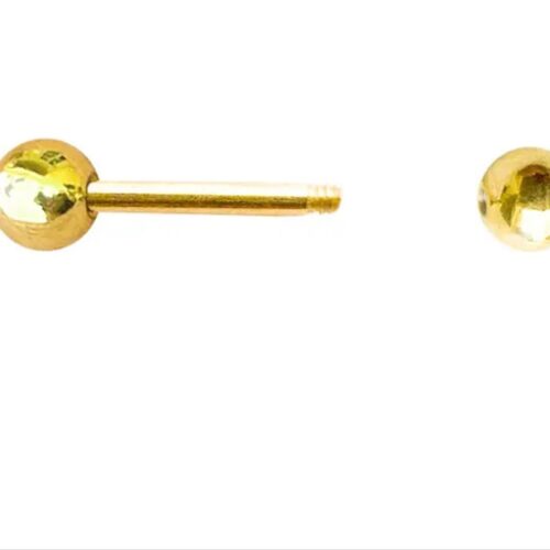 9ct Yellow Gold Bar Piercing Earring 1.2mm x 12mm 0.31g