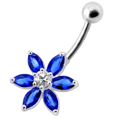 Silver Belly Bar Ring