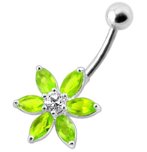 Silver Belly Bar Ring