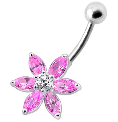 Silver Belly Bar Ring