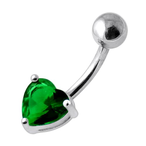 Heart Navel Belly Bar