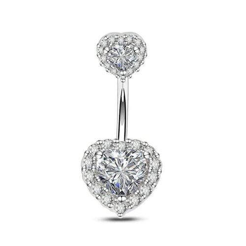Double Heart Belly Bar