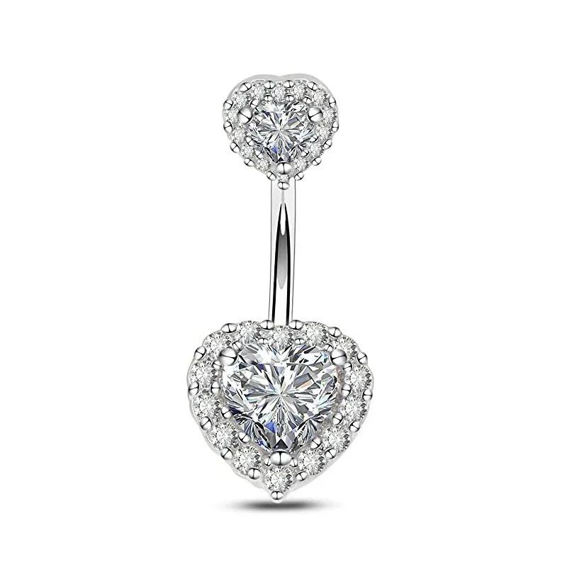 Double Heart Belly Bar