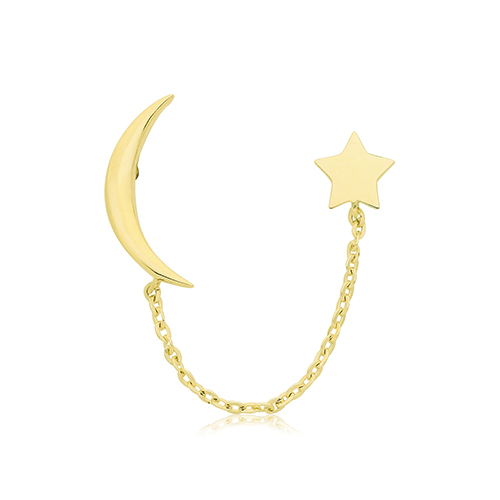 Moon and Star Earrings