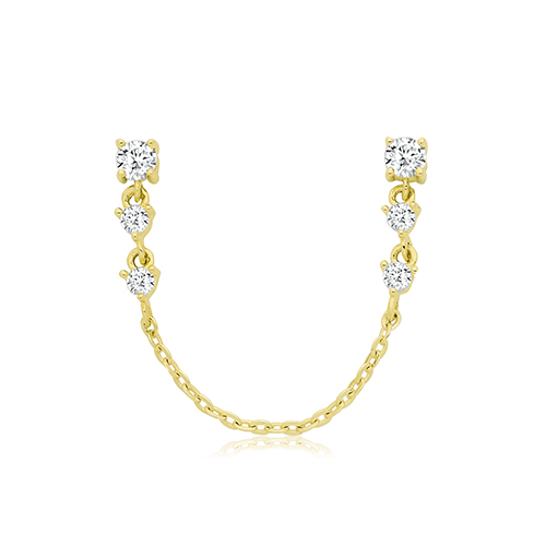 CZ with Chain Earrings