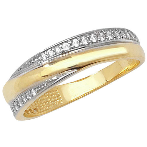 9ct Yellow Gold Ladies CZ Ring