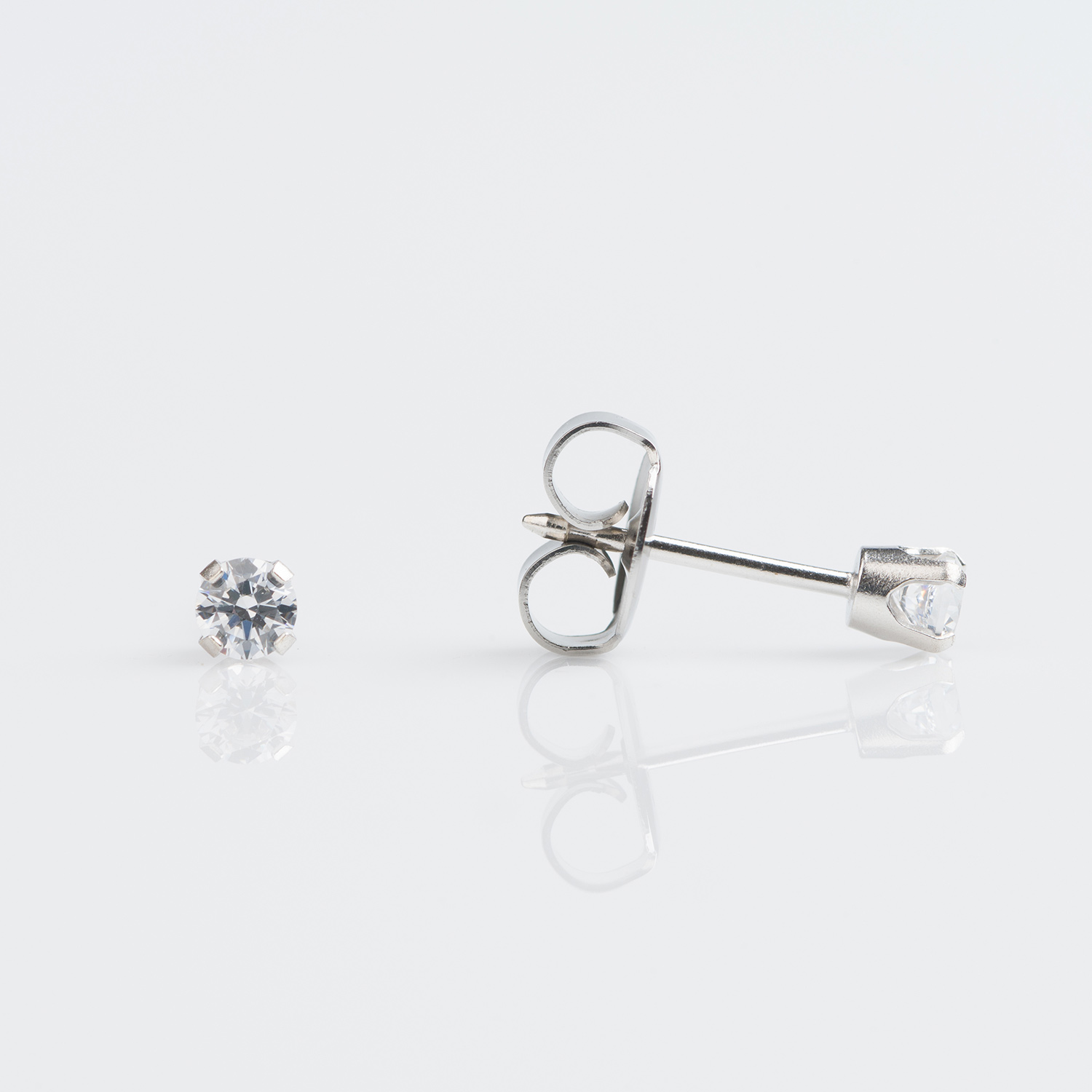 3mm Cz Stud Earring