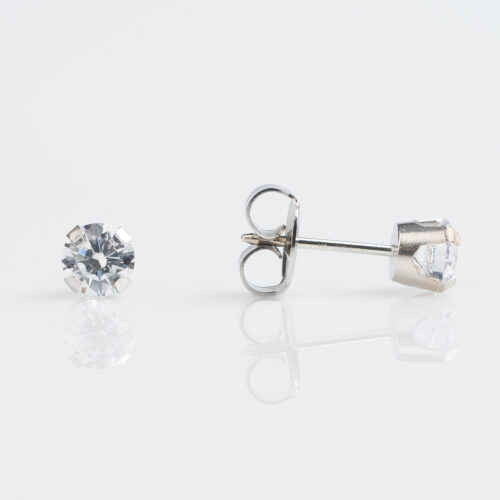 Princess Cut Stud Earring