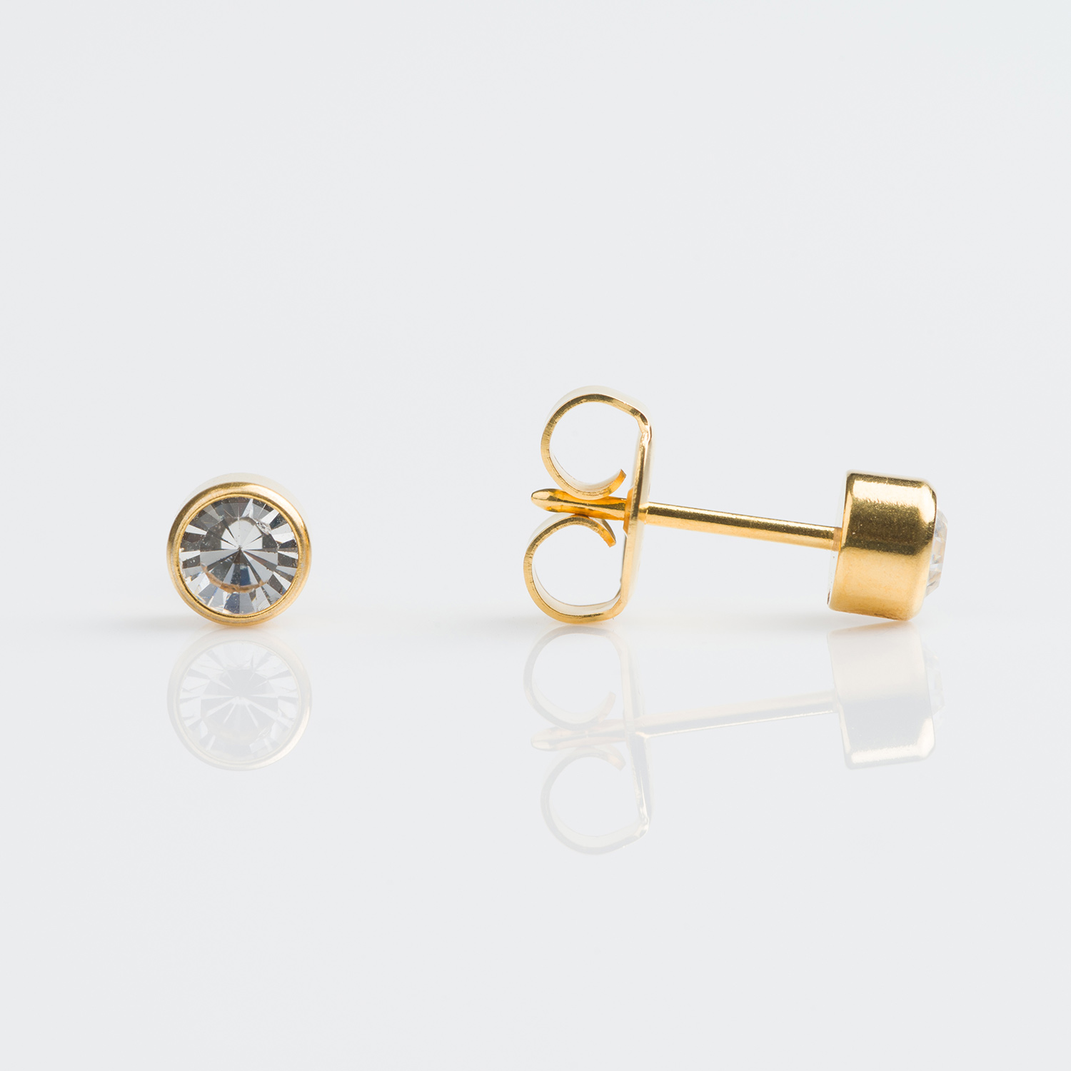 April crystal stud earrings