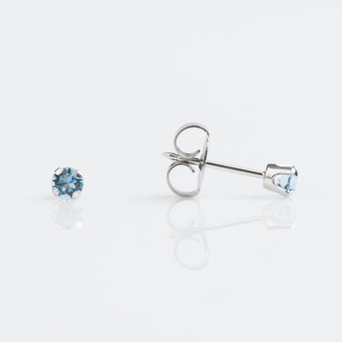 March Aquamarine Stud Earring