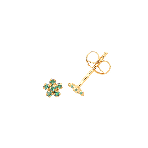 CZ Flower Stud Earrings