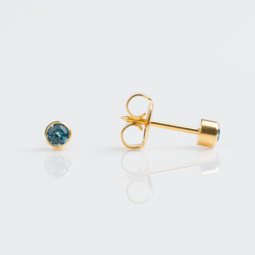 March Aquamarine Stud Earring