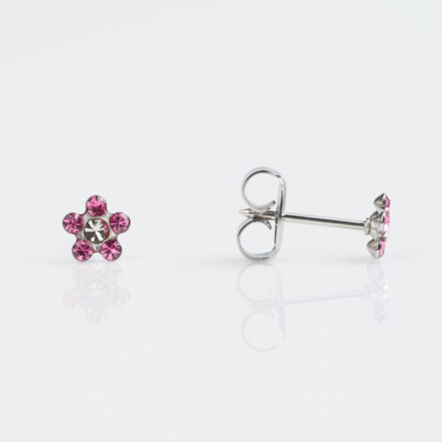 Rose Crystal Stud Earring