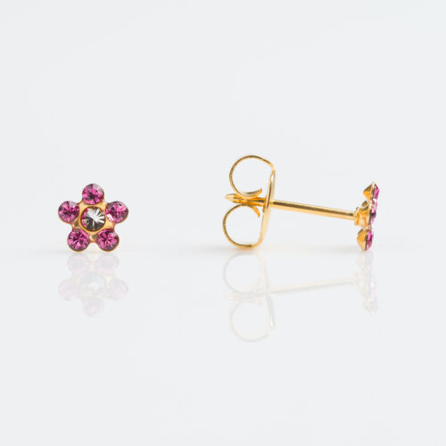 Rose Crystal Stud Earring