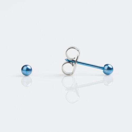 Blue Ball Stud Earring