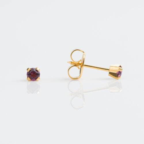 February Amethyst Stud Earring