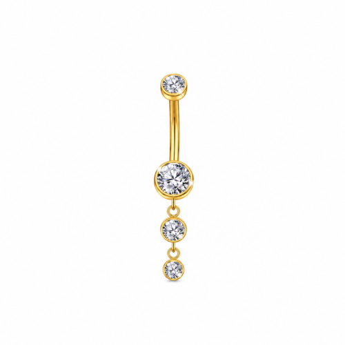 CZ Belly Navel Bar