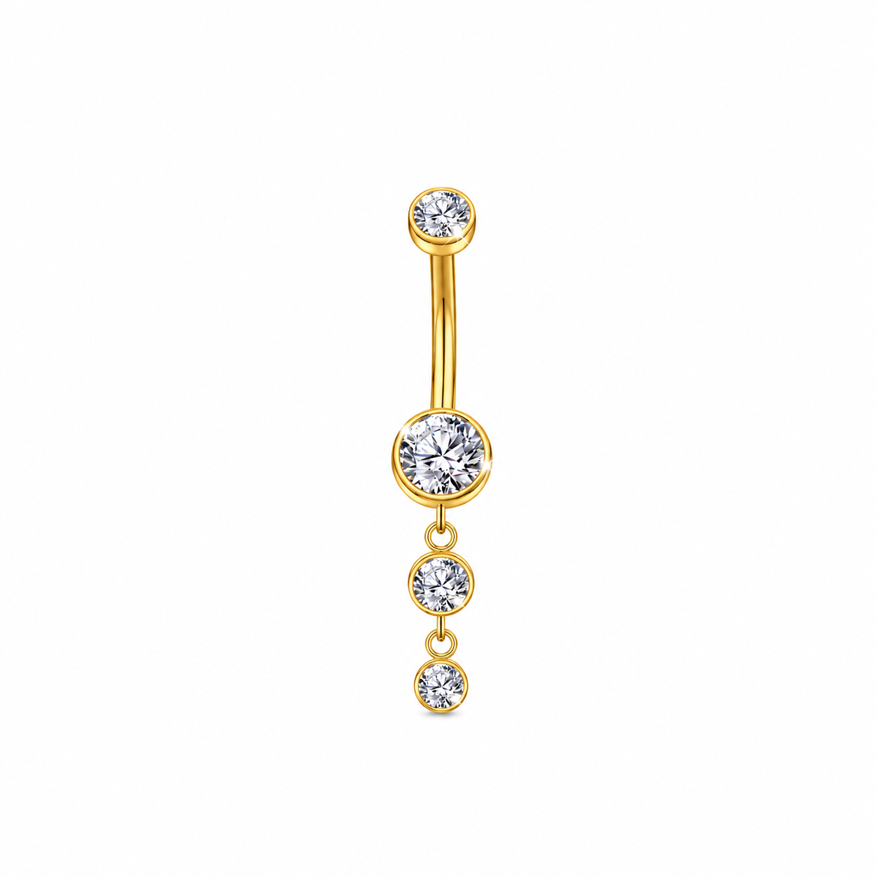CZ Belly Navel Bar