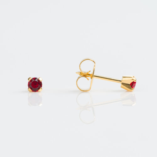 January Garnet Stud Earring