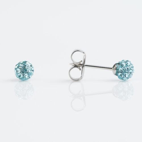 Fireball Aqua Stud Earring